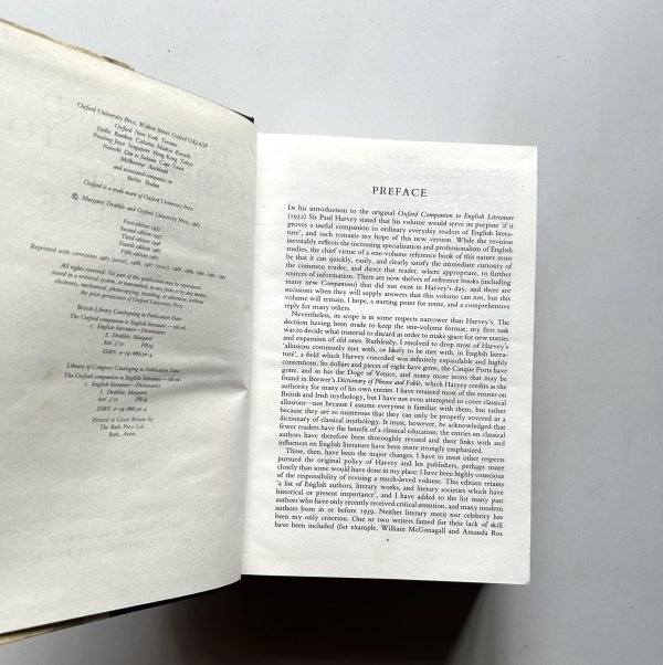 THE OXFORD COMPANION TO ENGLISH LITERATURE BY MARGARET DRABBLE - Image 5