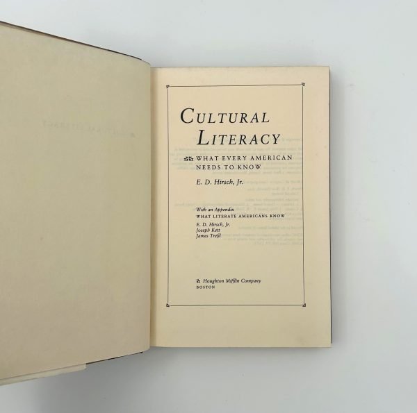 CUTURAL LITERACY BY E.D.HIRSCH,JR. - Image 2