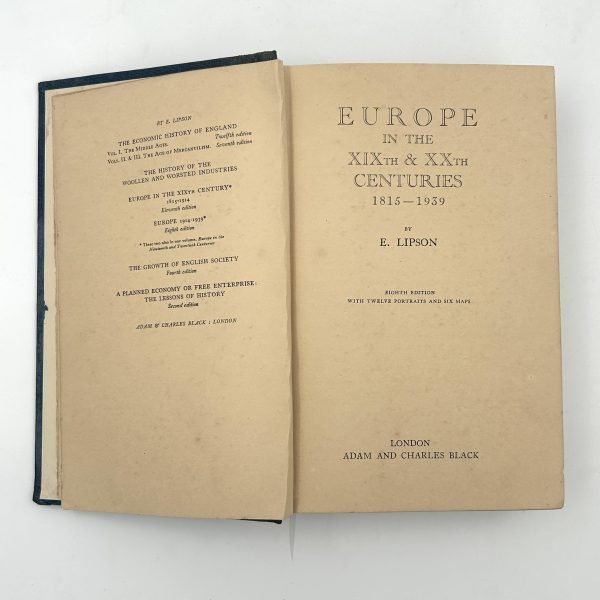 Europe in the 19th & 20th Centuries (1815-1939) by E. Lipson - Image 4