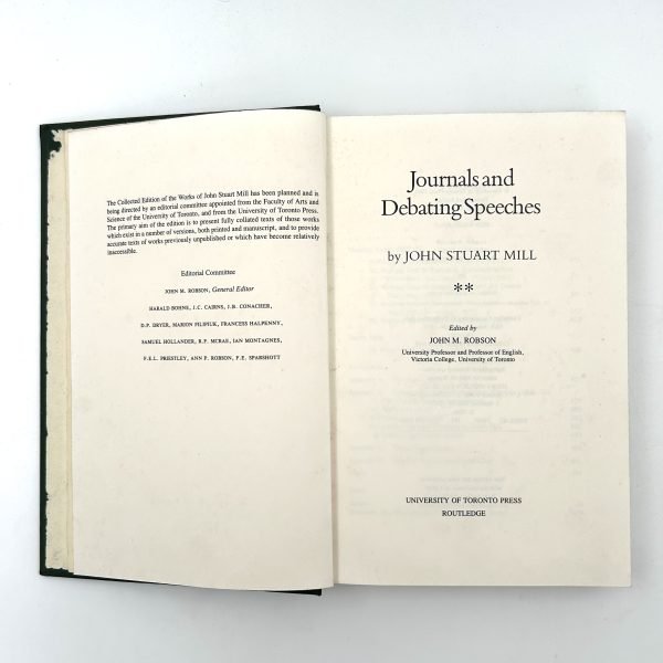 Journals and Debating Speeches by John Stuart Mill - Image 5