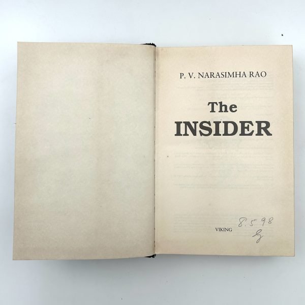 The Insider Author : P. V. Narasimha Rao - Image 4