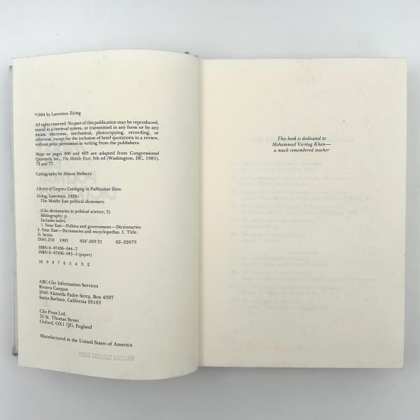 The Middle East Political Dictionary BY Lawrence Ziring - Image 5