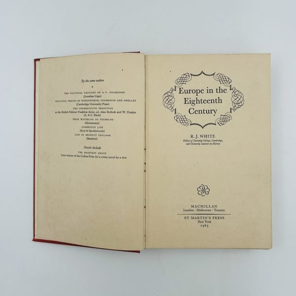 EUROPE IN THE EIGHTEENTH CENTURY by R.J. White - Image 4