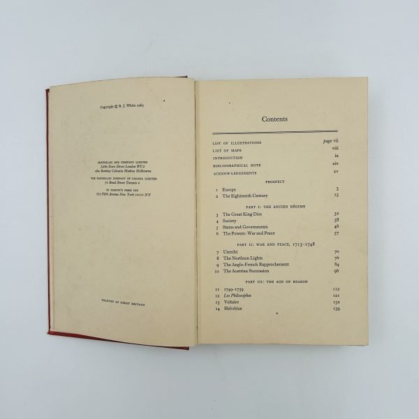 EUROPE IN THE EIGHTEENTH CENTURY by R.J. White - Image 5