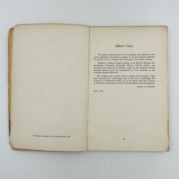 Indiana Academy of the Social Sciences Proceedings, 1970 - Image 5