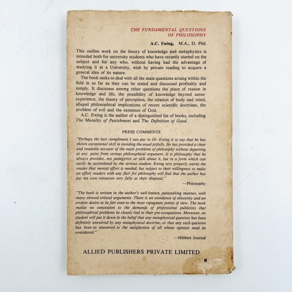The Fundamental Questions of Philosophy by A.C. Ewing - Image 3