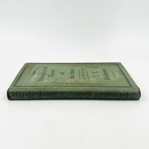 The Metaphysical Theory of the State by L.T. Hobhouse - Image 2