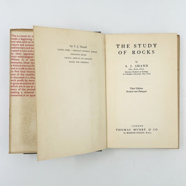 The Study of Rocks by S.J. Shand - Image 4