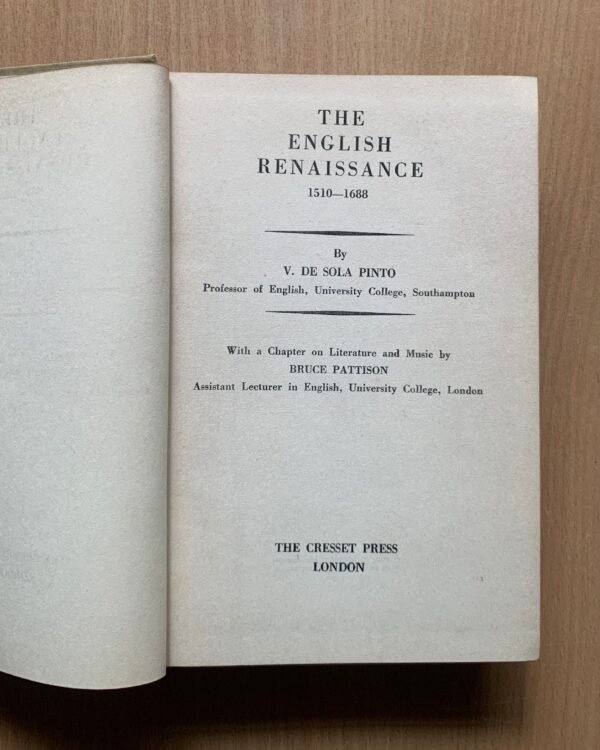 The English Renaissance - V. de Sola Pinto - Image 4