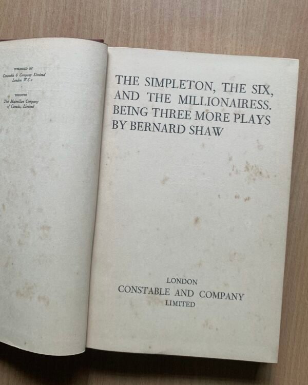 The Simpleton, The Six & The Millionairess - Bernard Shaw - Image 3