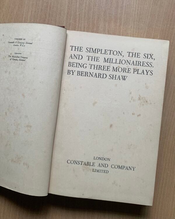 The Simpleton, The Six & The Millionairess - Bernard Shaw - Image 4