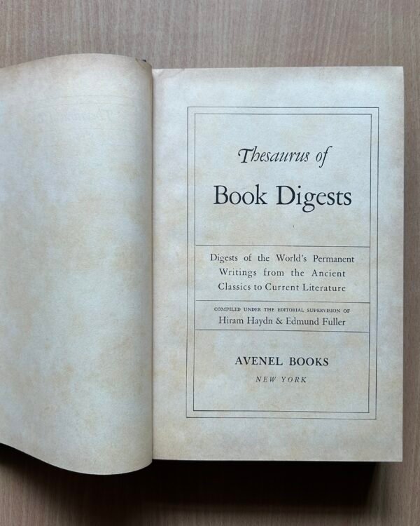 Thesaurus of Book Digests  - Hiram Haydn & Edmund Fuller - Image 3