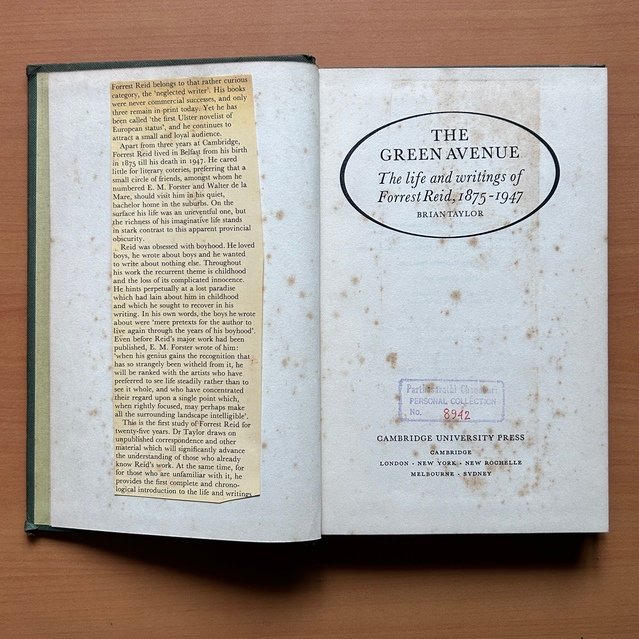 The Green Avenue: The Life and Writings of Forrest Reid, 1875–1947 - Brian Taylor - Image 3