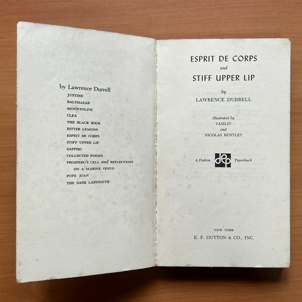 Esprit de Corps and Stiff Upper Lip - Lawrence Durrell - Image 3