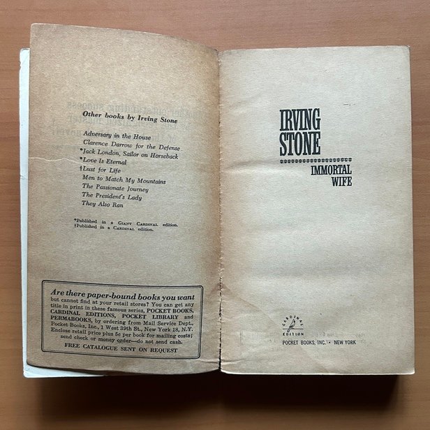 Immortal Wife - Irving Stone - Image 3